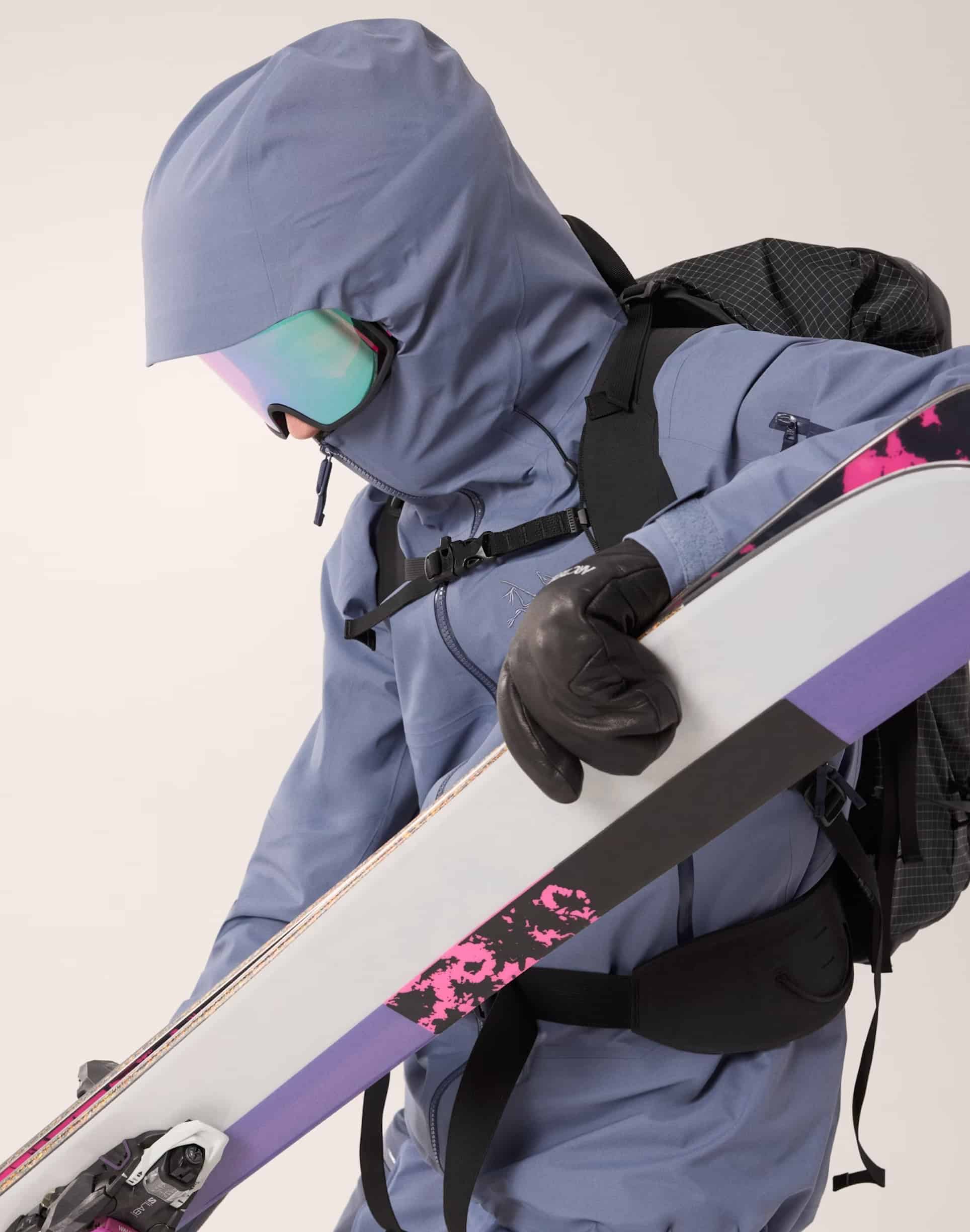 Arc'teryx Sabre Jacket holding skis