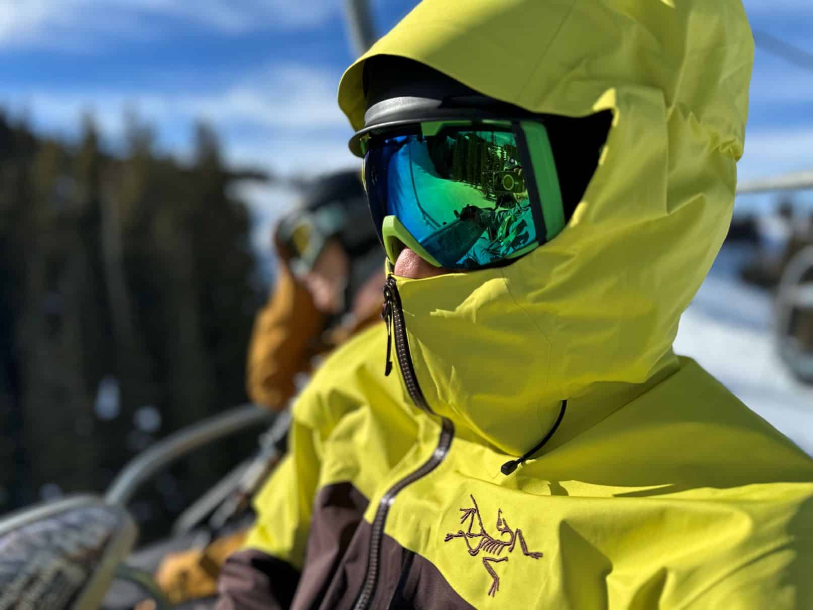 The hood on the Arc'teryx Rush ski jacket