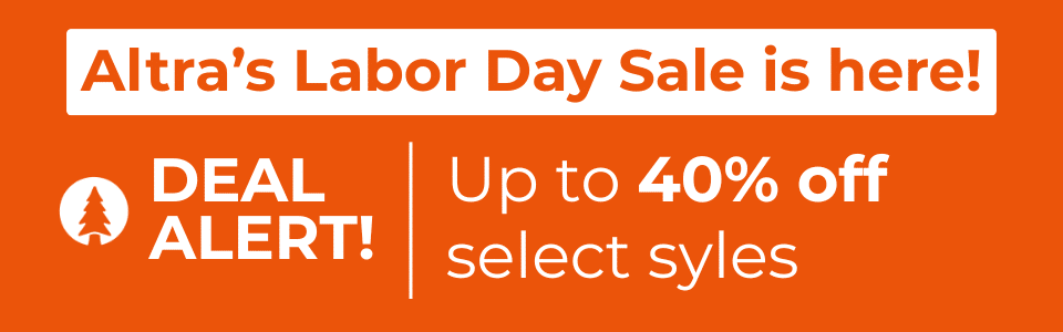 Altra Shoes Labor Day sale banner mobile