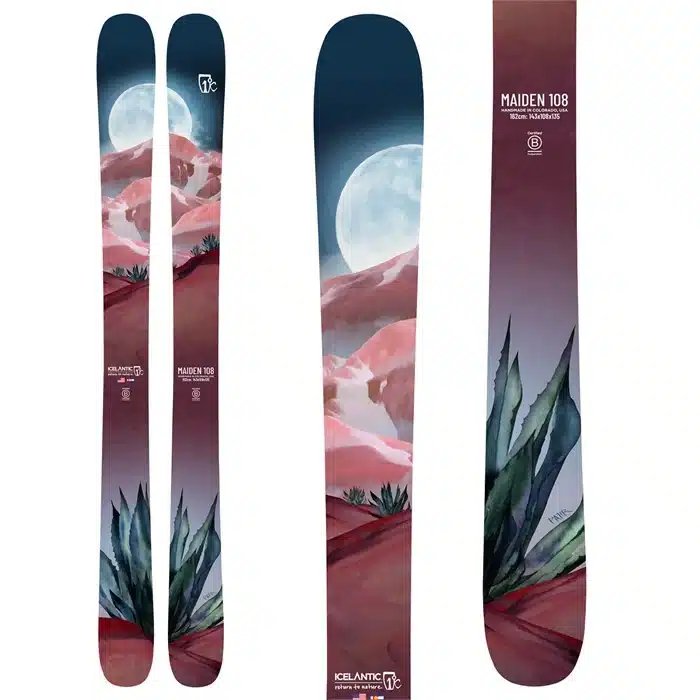 The Icelantic Maiden freeride ski for women.