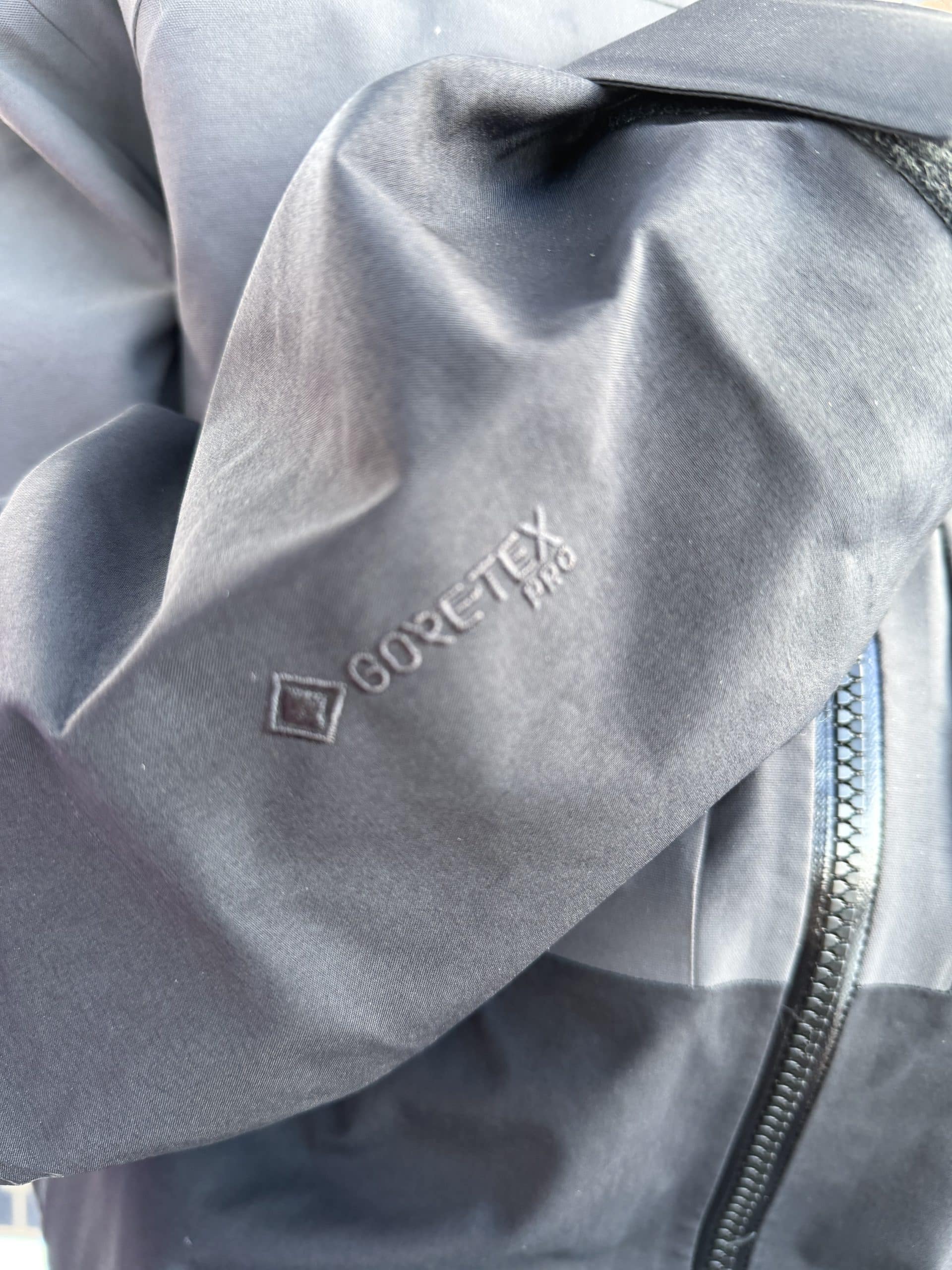GORE-TEX PRO stitching on the Arc'teryx Incendia ski shell.