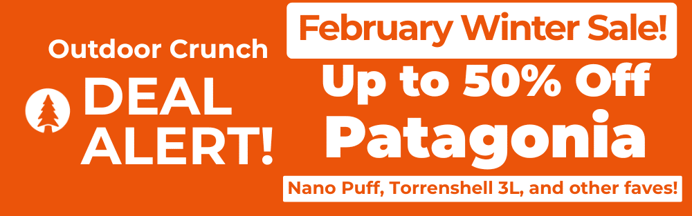 Patagonia winter sale banner.
