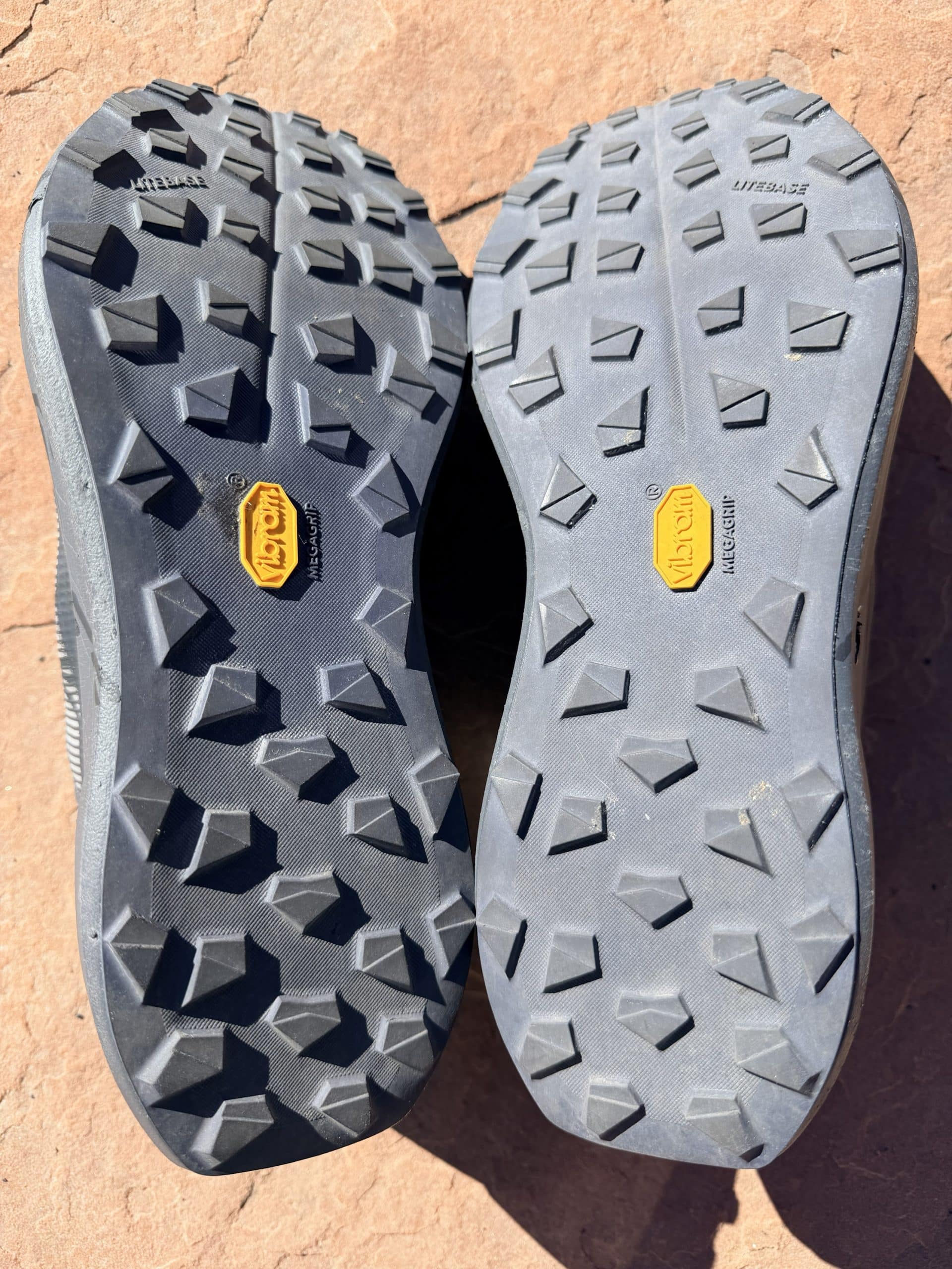 The outsole of the Arc'teryx Sylan 2 trail running shoe.