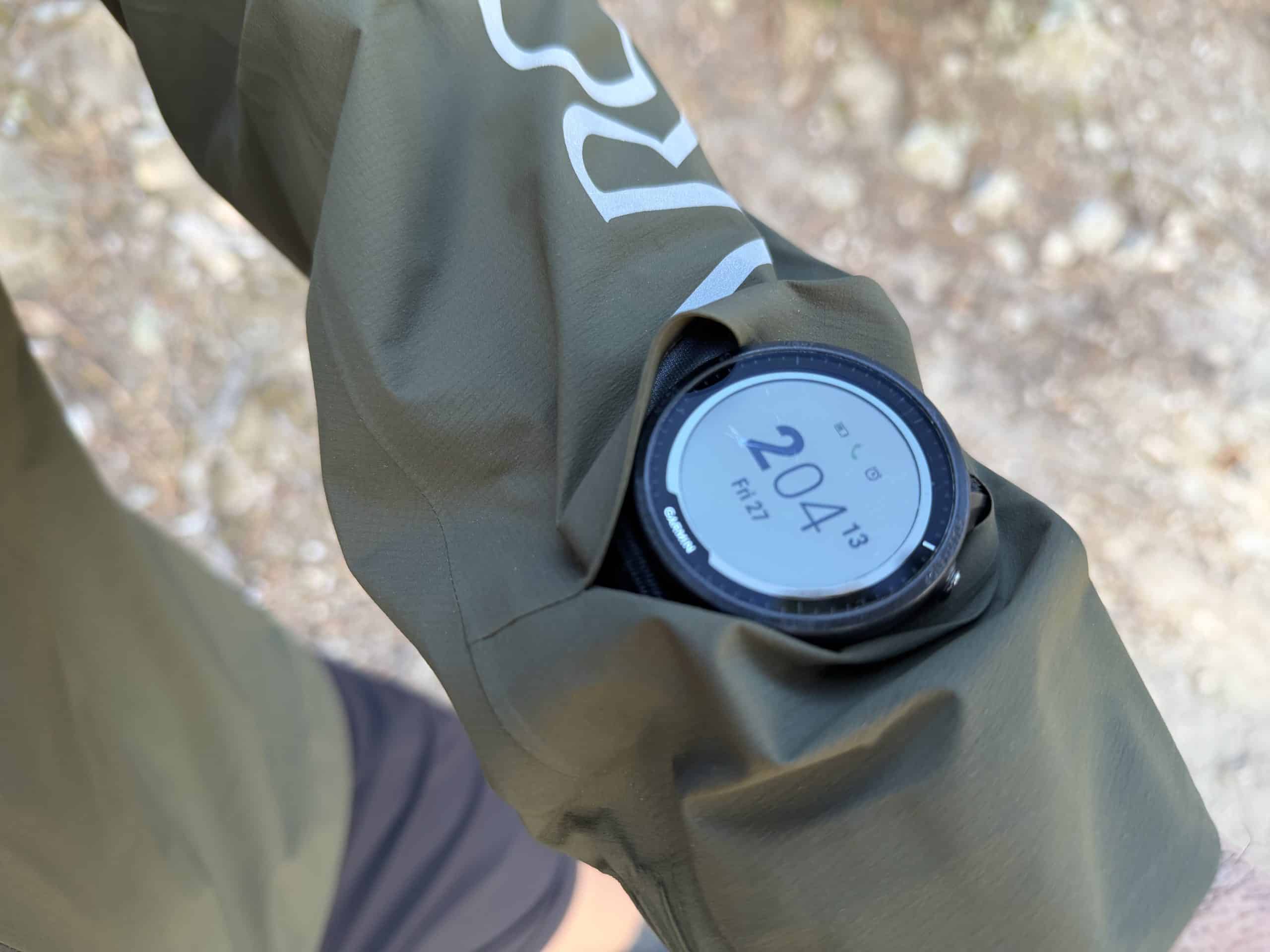 The watch window on the Arc'teryx Norvan jacket.