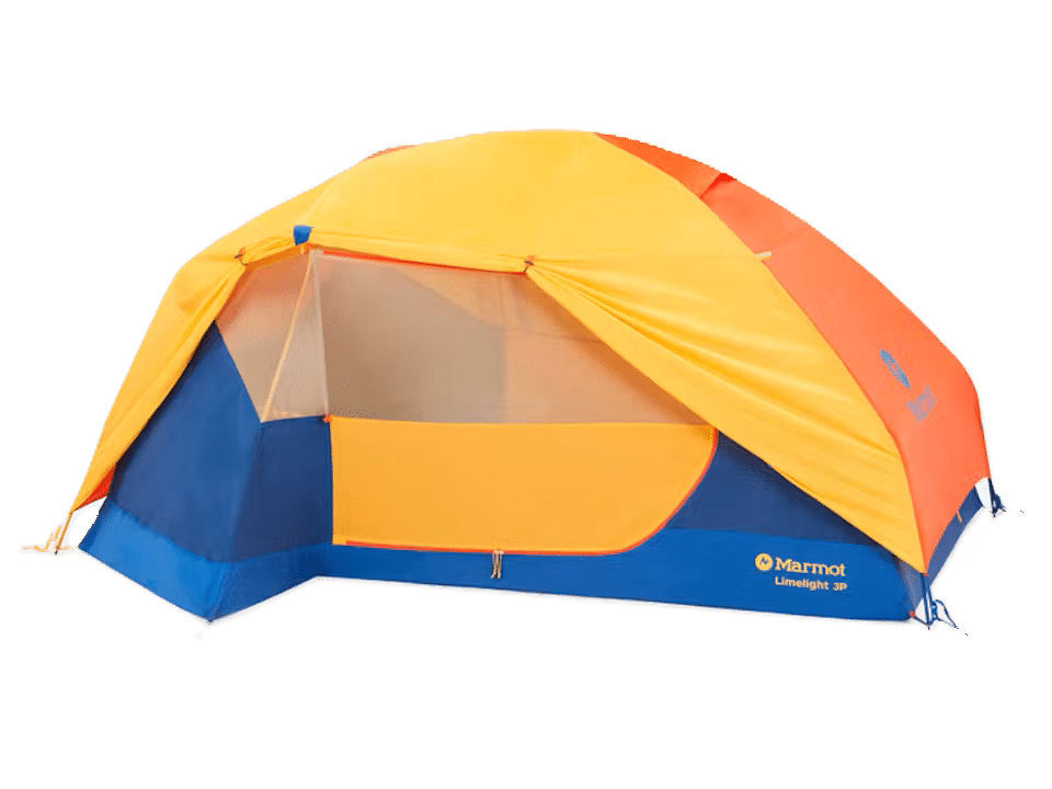 The Marmot Limelight 3 backpacking tent.