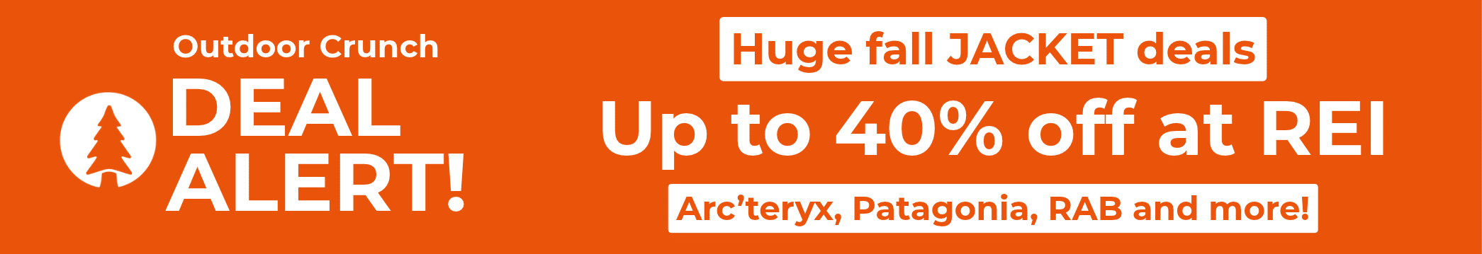 REI jacket deals banner.